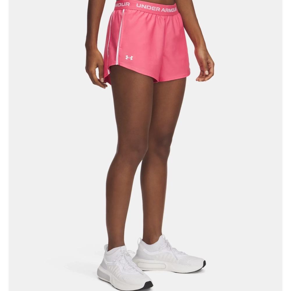 Under Armour Womens Play Up 3.0 Athletic Shorts Pink Medium 1344552-690